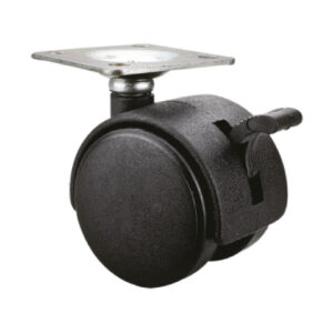 Опора колёсная d-50мм на площадке с фиксатором, пластмасса STARFIX