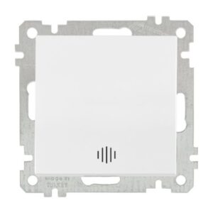 Выключатель 1-клав. (с подсветкой, скрытый, винт. зажим) белый, ELITRA, MUTLUSAN