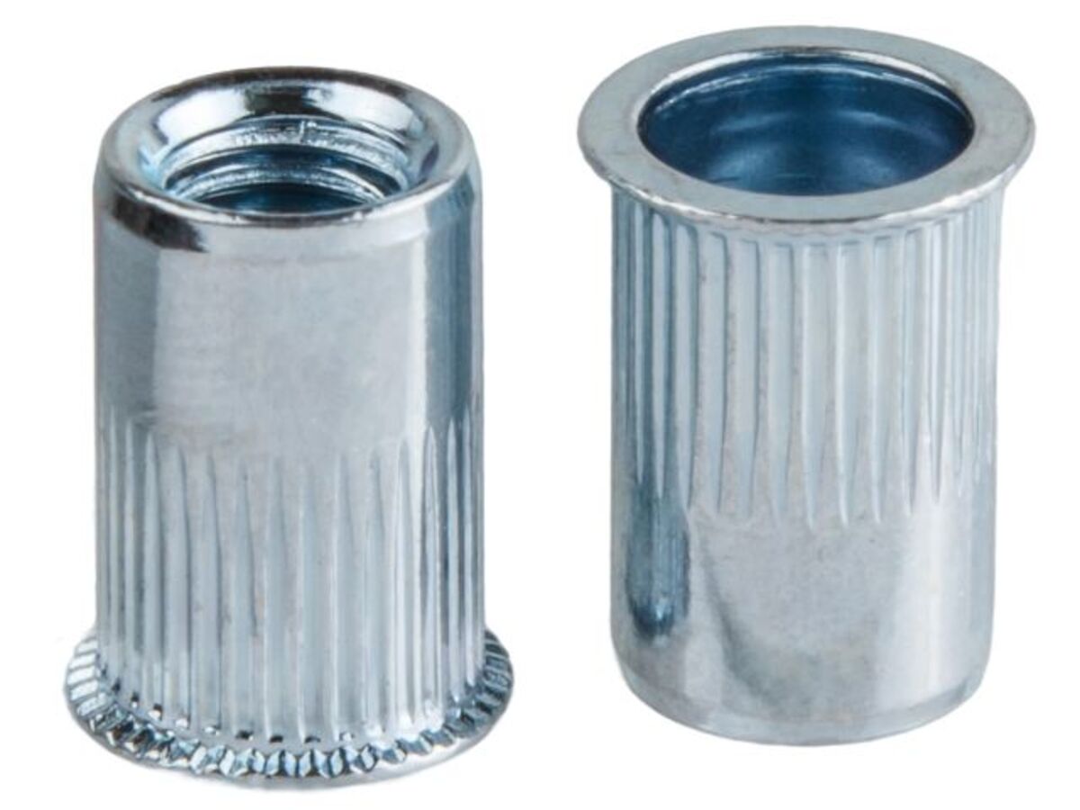 Заклепка резьбовая М6 уменьшенный бортик, белый цинк (250 шт в карт. уп.) STARFIX