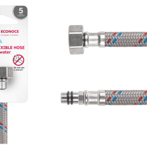 Подводка гибкая, Nylon, иголка м10 короткая - гайка 1/2" 150 см ECONOCE