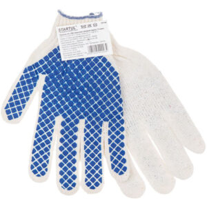 Перчатки х/б с ПВХ (обливная ладонь) 7,5класс STARTUL