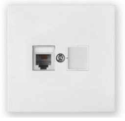 Розетка 1-ая компьютерная (скрытая) белая, Carre, BYLECTRICA