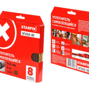 Уплотнитель "D" коричневый  9х8мм 6м (сдвоенный профиль 2х3м) STARFIX