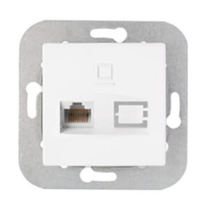 Розетка 1-ая компьютерная (скрытая) белая, Уют, Bylectrica