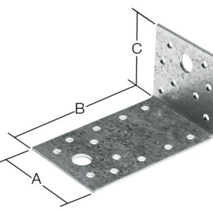 Уголок крепежный асимметричный 55х90х50 мм KUAS белый цинк STARFIX