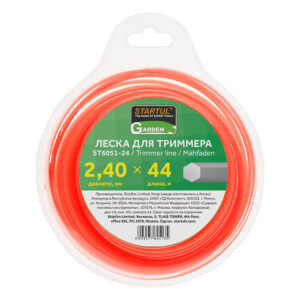 Леска ф 2.4 мм х 44 м шестигр. сеч. STARTUL GARDEN