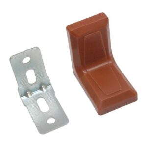 Уголок мебельный 26х26 цинк с декор накладкой коричневый (4 шт в зип-локе) STARFIX