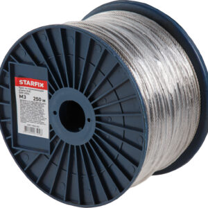 Трос М3 нерж.сталь (А4), DIN 3055 (бухта 250м) STARFIX