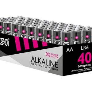 Батарейка 40шт (коробка) AA LR6 1,5V Alkaline LR6A-P40  ФАZА Alkaline Pack-40