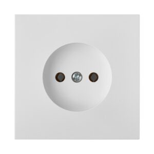 Розетка 1-ая (скрытая, б/з) белая, Carre, BYLECTRICA