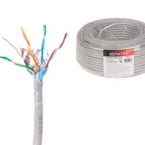 Кабель витая пара F/UTP Cat5E 4х2х24AWG (0.51мм) 50м, медь, внутр. (ПВХ) Юпитер