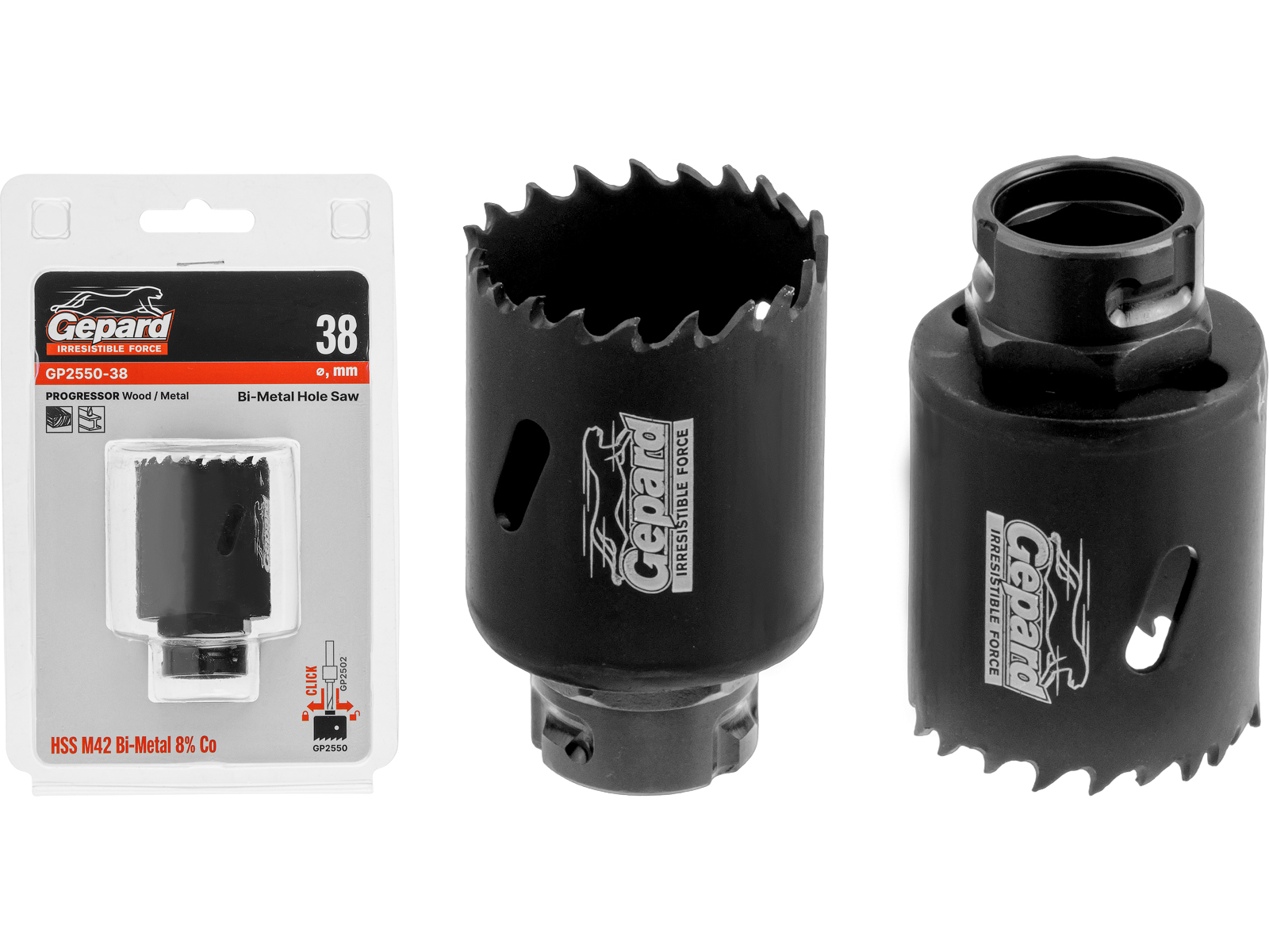 Коронка биметаллическая d38 мм PROGRESSOR GEPARD