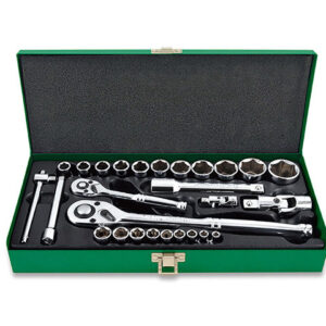 Набор головок 1/4" 1/2" 27предм. 6гр. метал.кейс TOPTUL