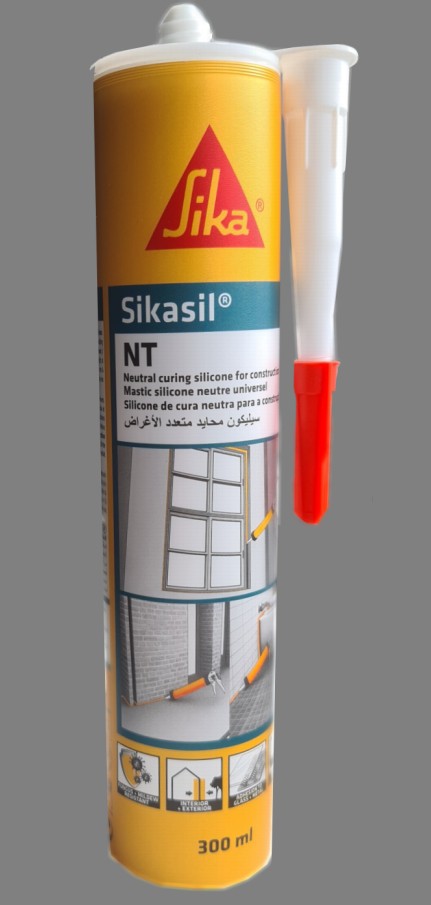Герметик силиконовый санитарный Sikasil NT (нейтральный), белый, 300 мл