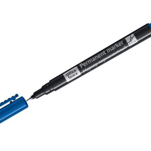 Маркер перманентный OfficeSpace синий, тонкий металл. наконечник, 0,5мм