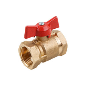 Кран шаровый стандарт. 1/2" вн.-вн. бабочка PN1,6 МПа, 11Б27п7, Цветлит