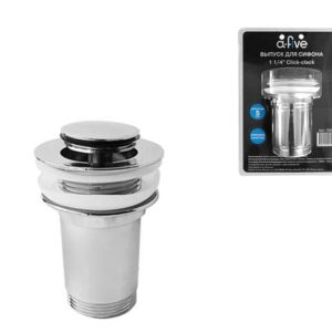 Выпуск для умывальника click/clack, малая крышка с переливом, хром, 1 1/4", a-five