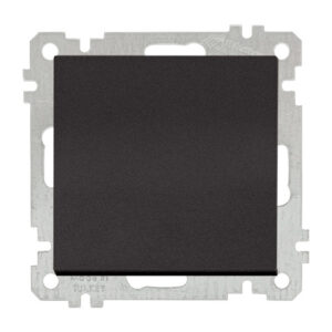 Выключатель 1-клав. (скрытый, без рамки, винт. зажим) черный, DARIA, MUTLUSAN