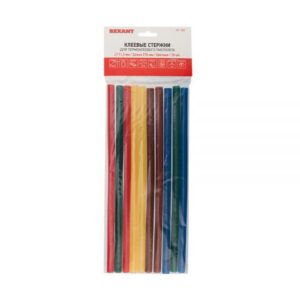 Клеевые стержни d=11,3 мм, L=270 мм, цветные (упак. 10 шт.) REXANT
