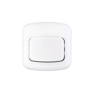 Выключатель 1 клав. для быт. электр. звонков (открытый, 1А) белый, Bylectrica