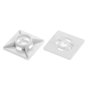 Площадка для хомут-стяжки 27х27 мм белая (500 шт в пакете)