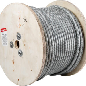 Трос стальной в ПВХ М10(8) DIN 3055 (бухта 100 м) STARFIX