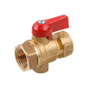 Кран шаровый 1/2" под манометр, PN1,6 МПа, 11Б27п11, ручка-флажок, Цветлит