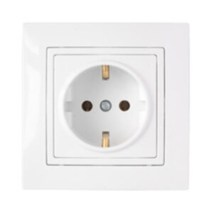 Розетка 1-ая (скрытая, с/з) белая, Уют, Bylectrica
