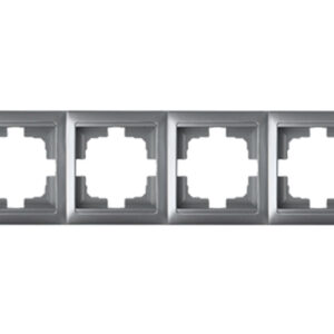 Рамка 4-местная серебро, Стиль, Bylectrica