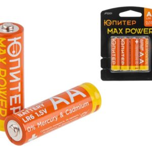 Батарейка AA LR6 1,5V alkaline 4шт. ЮПИТЕР MAX POWER