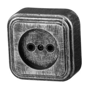 Розетка 1-ая (открытая, б/з) серебро, Стандарт, Юпитер