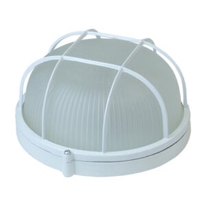 Светильник круг/белый/решетка 100Вт, IP54 (НБП 03-100-002) Юпитер