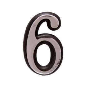 Цифра дверная АЛЛЮР пластик "6" хром