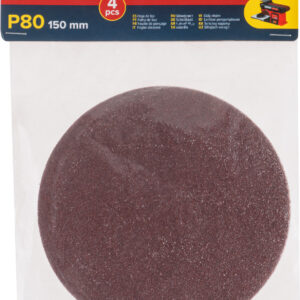 Шлифлист 150мм P80 без отв. 4 шт. для станка WORTEX GM 1528