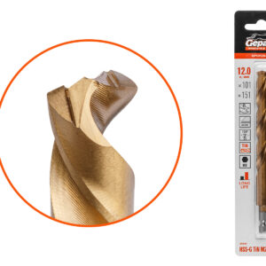 Сверло по металлу шестигр. 12.0х101х151 мм HSS-G TIN GEPARD