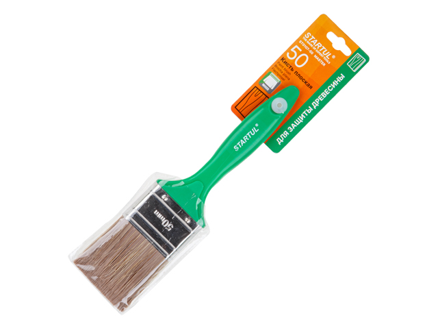 Кисть плоская 2"-50мм смеш. щетина (древесина) STARTUL MASTER