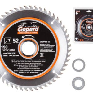 Диск пильный 190х30/20/16 мм 52 зуб. по дереву GEPARD