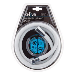 Шланг душевой, Si, 1/2" г-г 150 см, бел., a-five