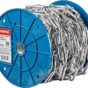 Цепь сварная длиннозвенная, оцинк. М6 DIN 763 (бухта 20 м) STARFIX