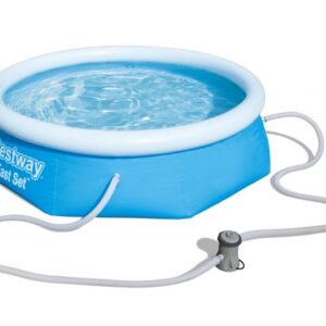 Надувной бассейн Fast Set, 244х66 см + фильтр-насос 220 В, BESTWAY