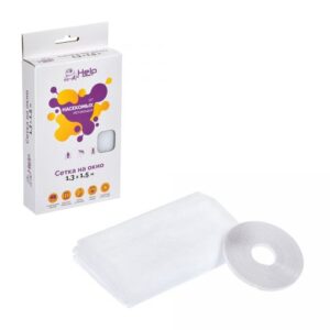 Сетка оконная противомоскитная с крепежной лентой, 130x150 см, HELP