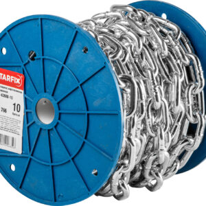 Цепь сварная короткозвенная, оцинк. М8 DIN 766 (бухта 10 м) STARFIX