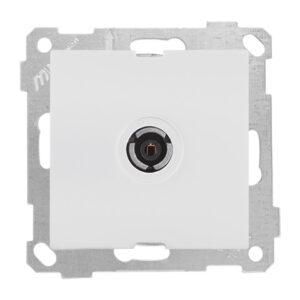 Розетка телевиз. 1-ая (скрытая, без рамки, с/з, 11dB, переходная) белая, DARIA, MUTLUSAN