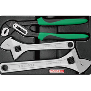 Набор-сет плоскогубцы перест., ключ разводн. 3предм. TOPTUL