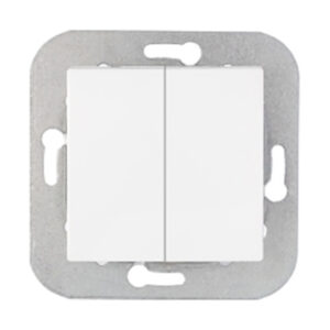 Выключатель 2 клав. (cкрытый, 10А) белый, Уют, Bylectrica