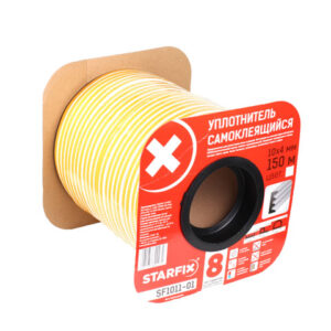 Уплотнитель "E" белый 10х4мм 150м (сдвоенный профиль 2х75м) STARFIX