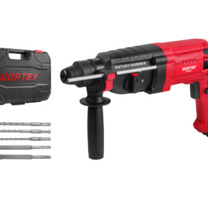 Перфоратор WORTEX RH 2831 в чем. + (2 зубила, 3 сверла) 850 Вт, 3.0 Дж, 3 реж., SDS-plus, Vario-Lock