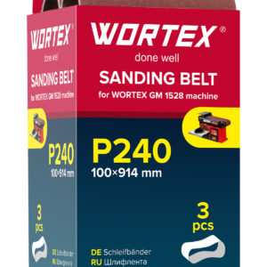 Шлифлента 100x914 мм P240 бесконечная 3 шт. для станка WORTEX GM 1528