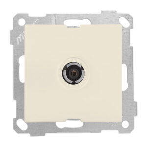 Розетка телевиз. 1-ая (скрытая, без рамки, с/з, 11dB, переходная) кремовая, DARIA, MUTLUSAN