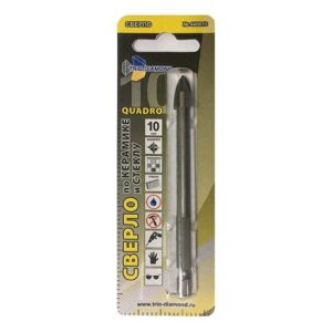 Сверло по кафелю/стеклу 10 мм QUADRO Trio-Diamond